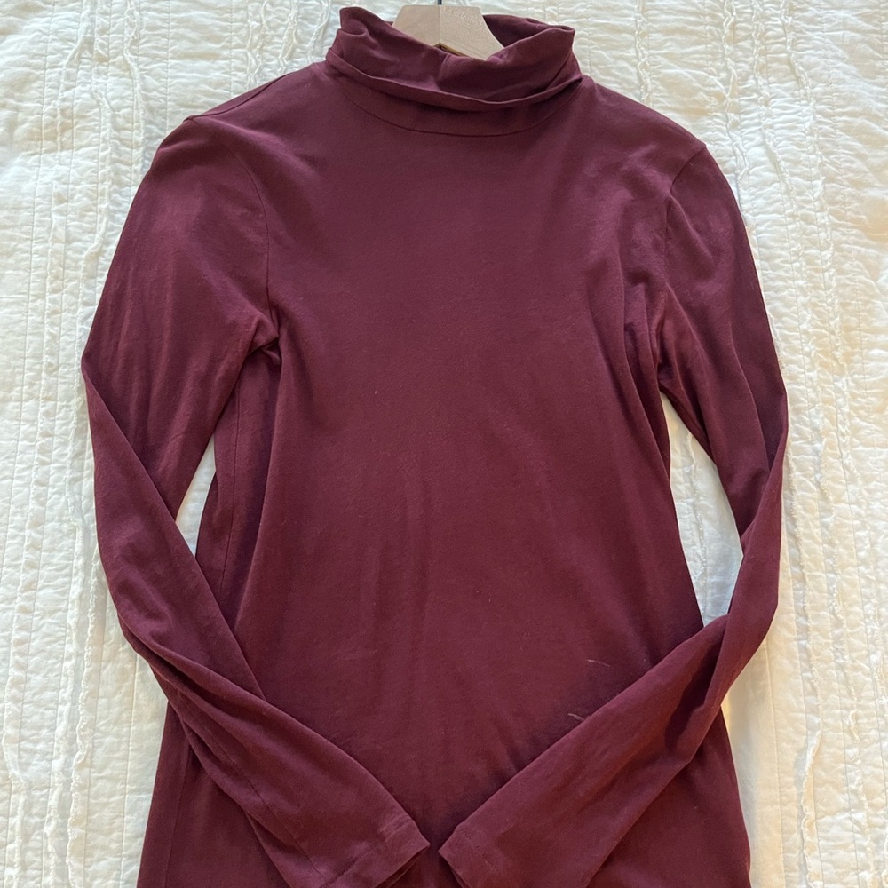 J. Crew Maroon Long Sleeve Turtleneck